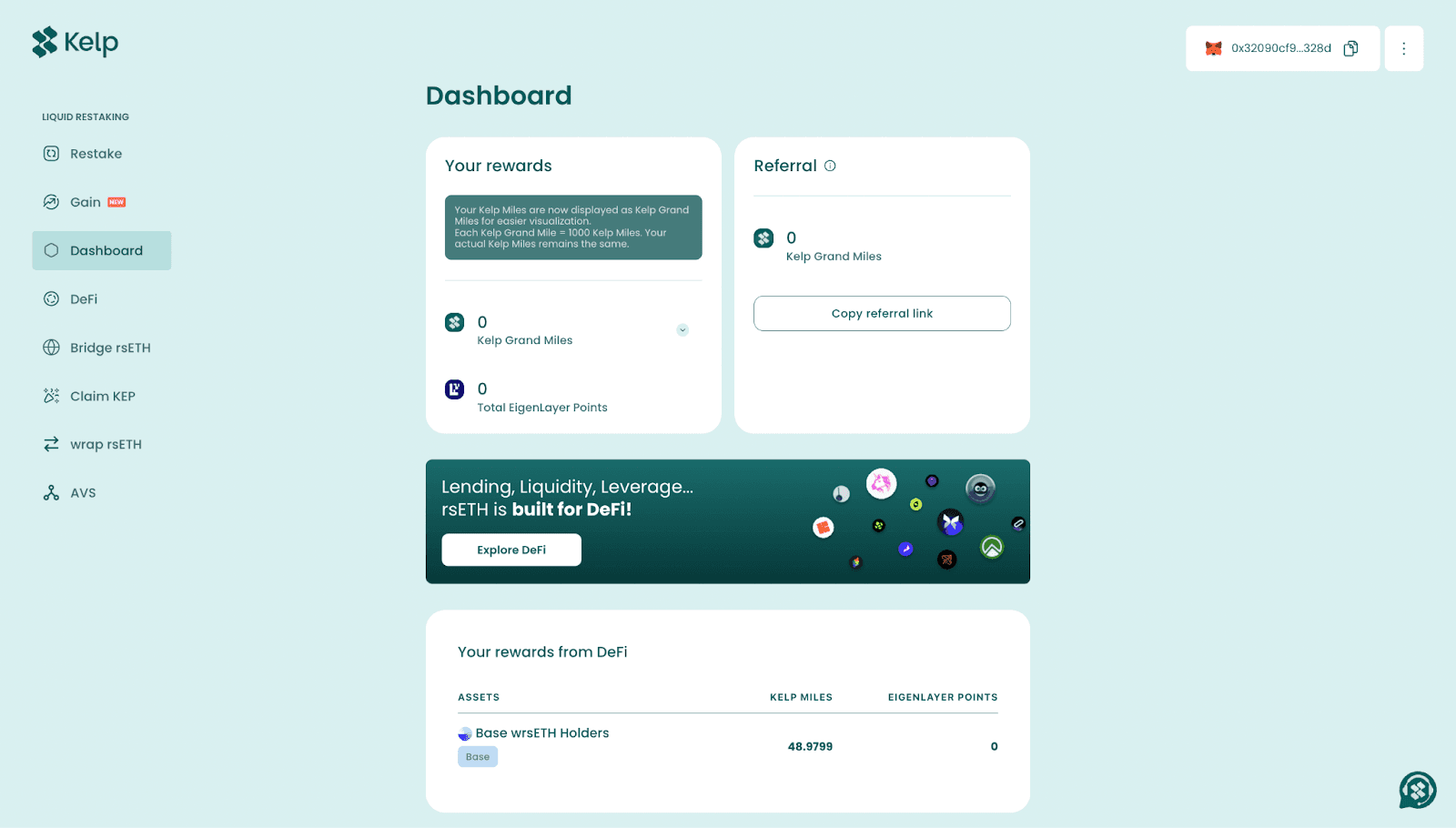 KelpDAO rsETH yield chart EigenLayer